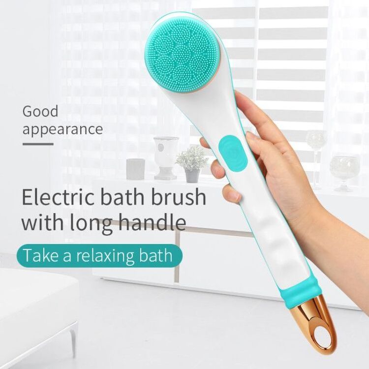 Handheld Massage Body Foot Brush Back Clean Long Handle 4 In 1 Electric Bath Shower Brush