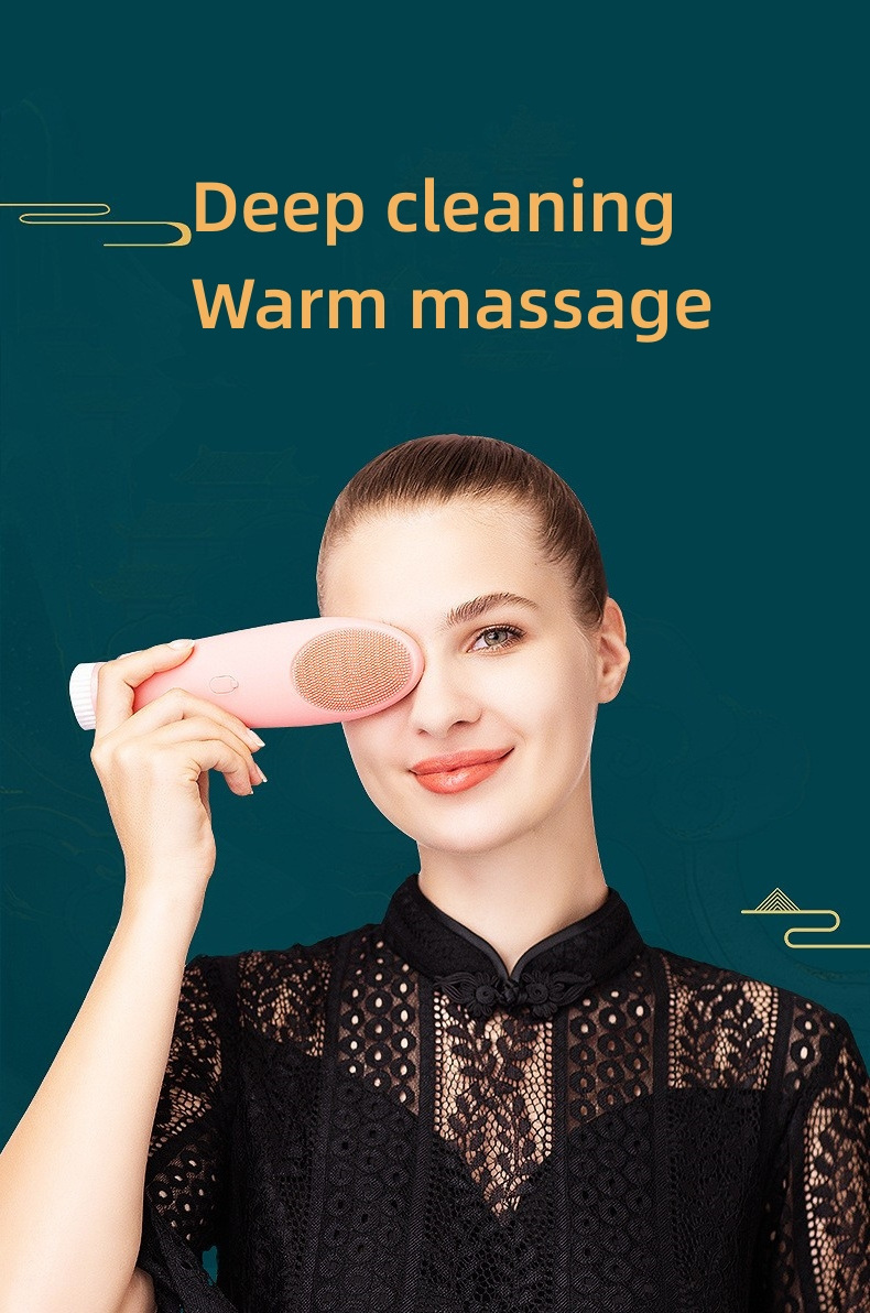 Beauty items Deeply clean and warm massage, multifunctional household facial and eye hot compress massager beauty device