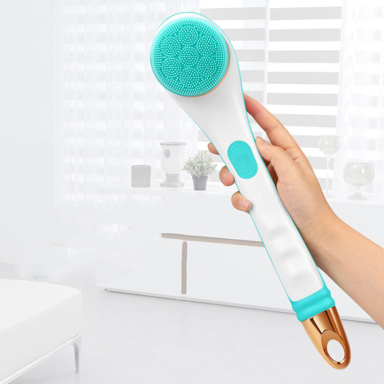 Handheld Massage Body Foot Brush Back Clean Long Handle 4 In 1 Electric Bath Shower Brush