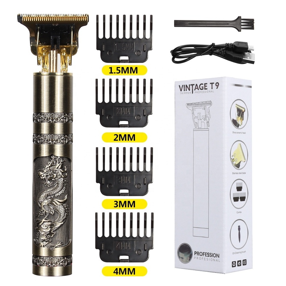 High Quality rechargeable Men Hairstyle Hair trimmer T Blade Power Beard Professional rechargeable Barber Hair Trimmer