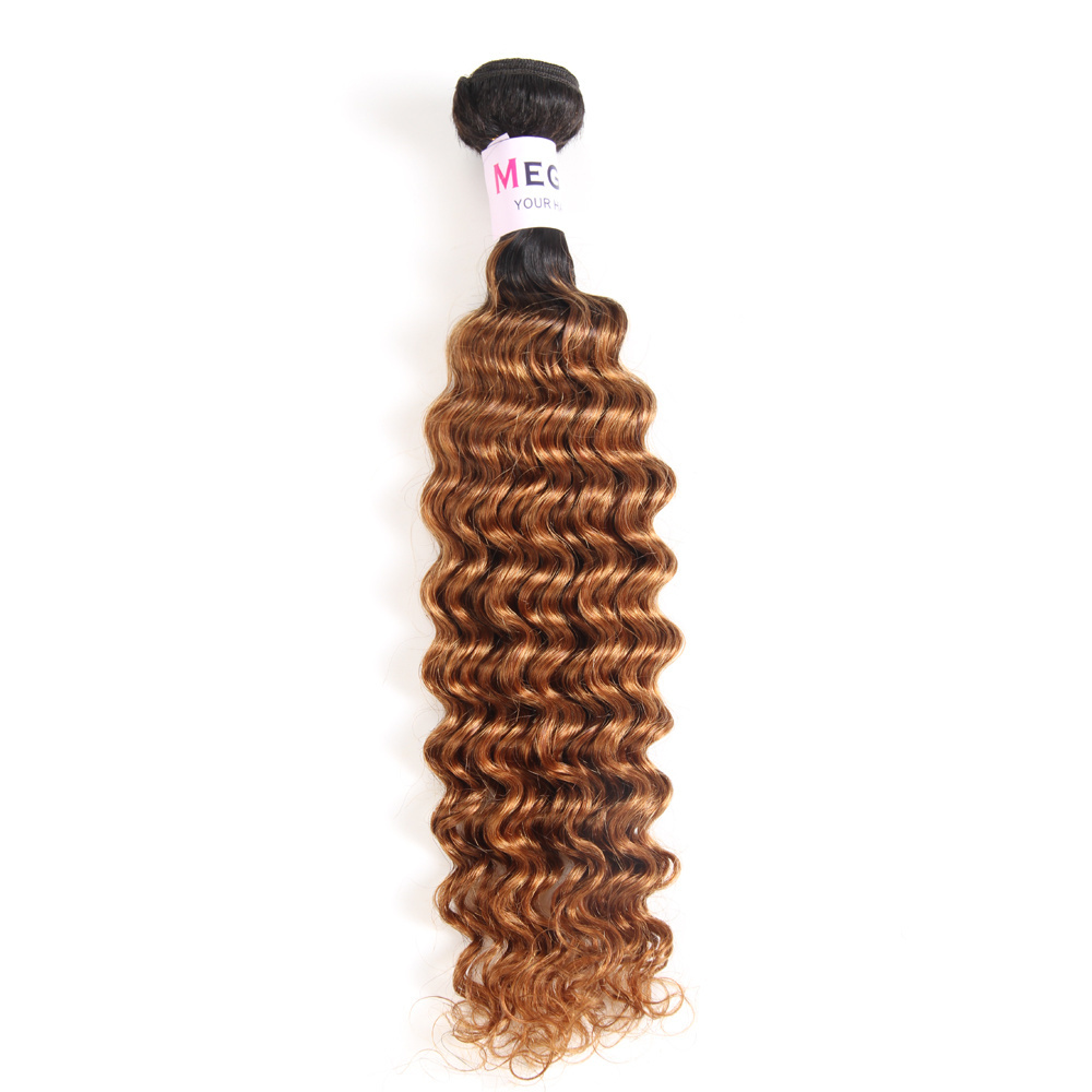 Best Mink Peruvian Hair In China Deep Wave Ombre Color 1b 30# Unprocessed Virgin Human Xuchang Peruvian Hair