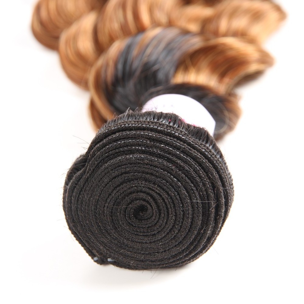 Best Mink Peruvian Hair In China Deep Wave Ombre Color 1b 30# Unprocessed Virgin Human Xuchang Peruvian Hair