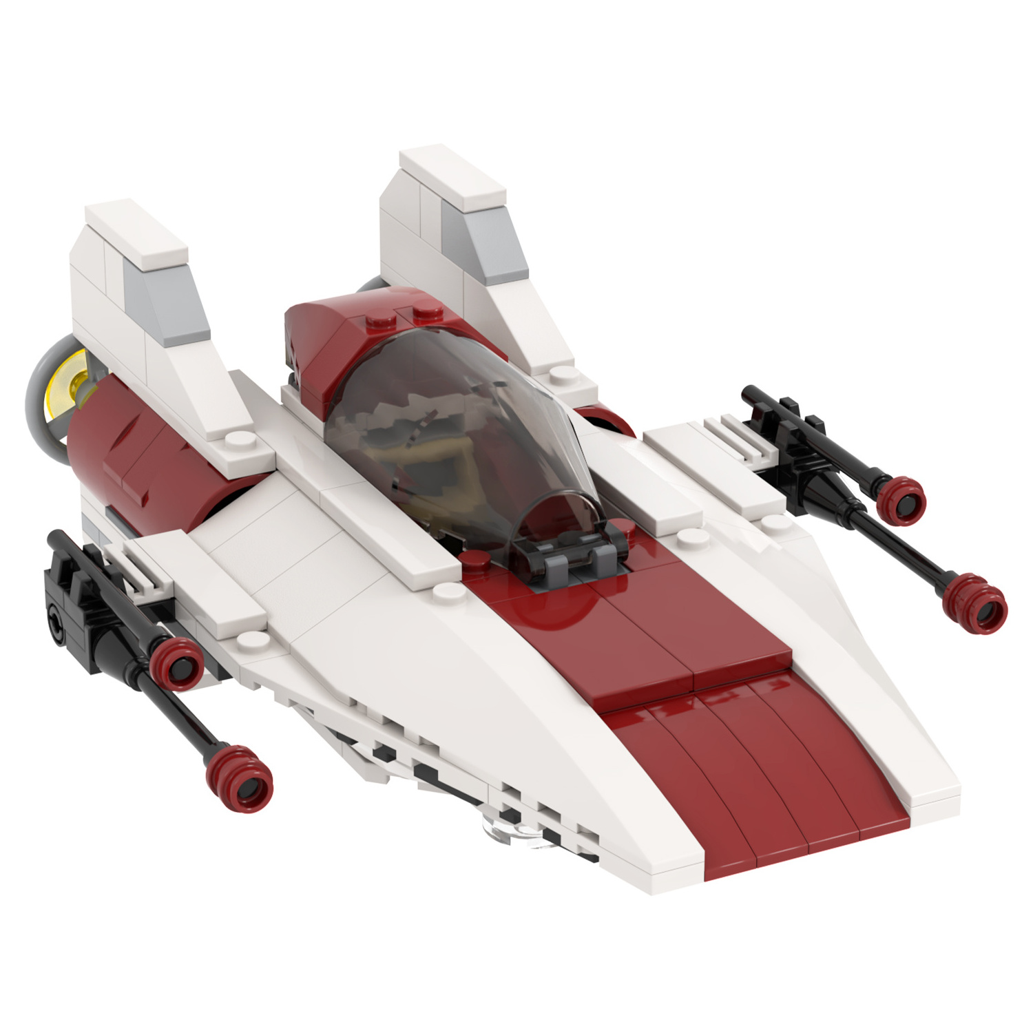 MOC2231 A-wing Starfighter 196Pcs Bricks Interstellar War Movie High Speed Interceptor Model Assemble Building Blocks Kids Toys