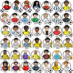 Hot Sale World Famous Sport Football Player Soccer Star Character Plastic Educational Collect Building Blocks Mini Toys For Kids