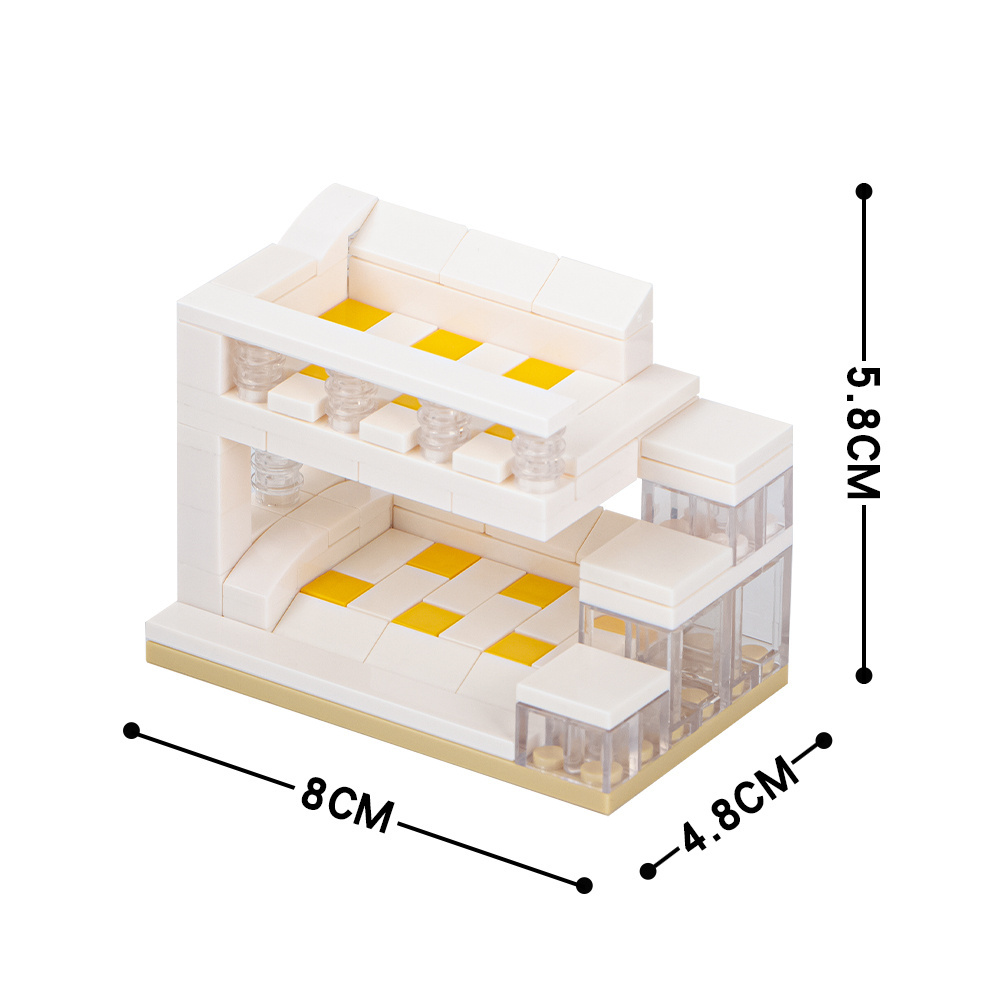 MOC Accessories Bedroom children's room furniture bed storage mother and child bed bunk bunk building blocks Kid Diy toys