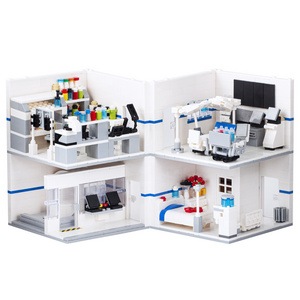 MOC4049-4052 City Series Hospital Scene Operating Room Sickroom CT Room Pharmacy Building Blocks Kids Educational Toys DIY Gifts