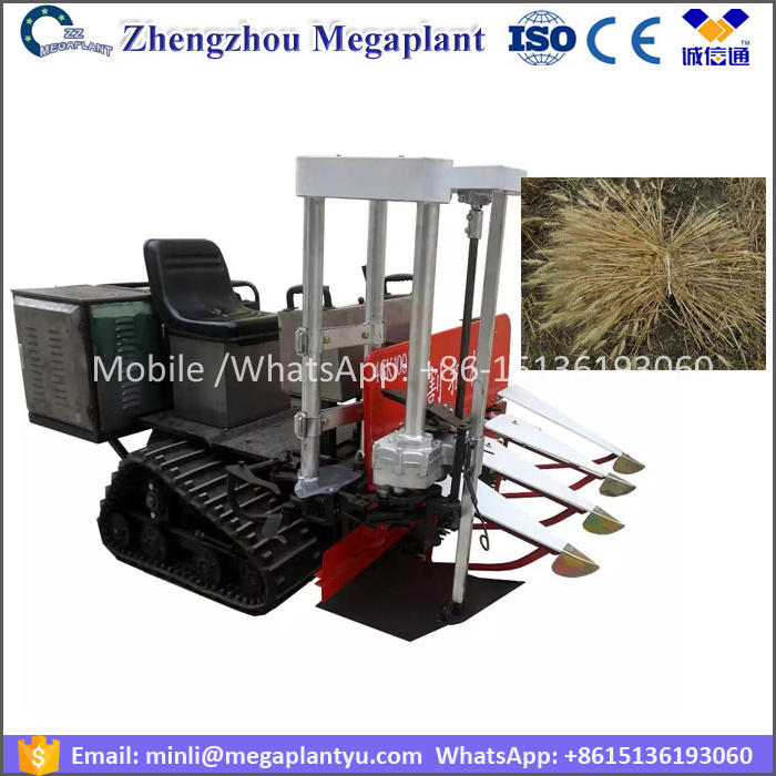 Crawler New design paddy rice wheat reaper binder bundling cutting machine with seat