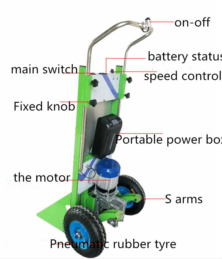 Portable electric hand cart dolly trolley hand truck stair climbing electric stair climber