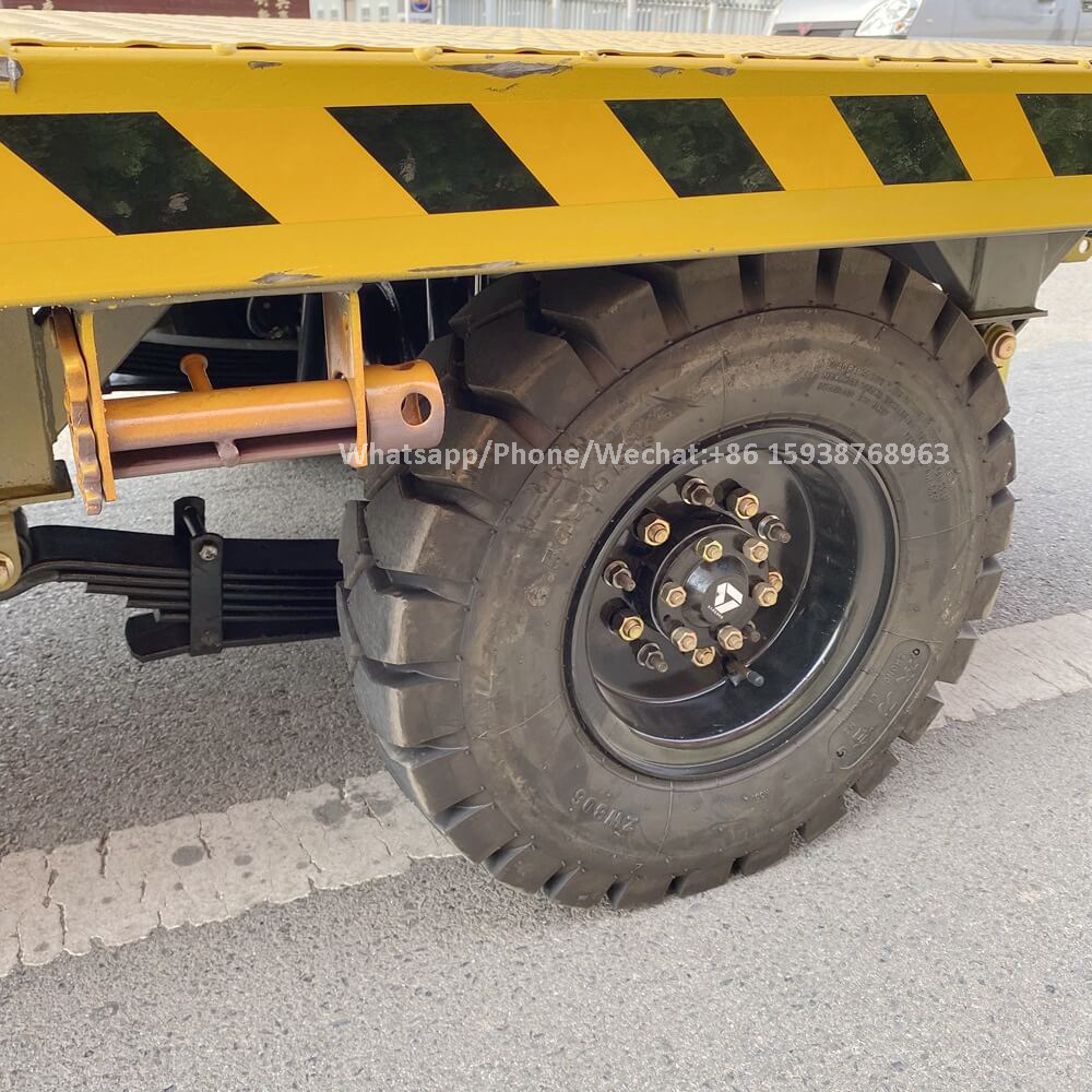 4T Loading 4 Wheels Flat Tool Handling Transportation Heavy Duty Cargo Cart Electric Trolley Carrier with steering wheel