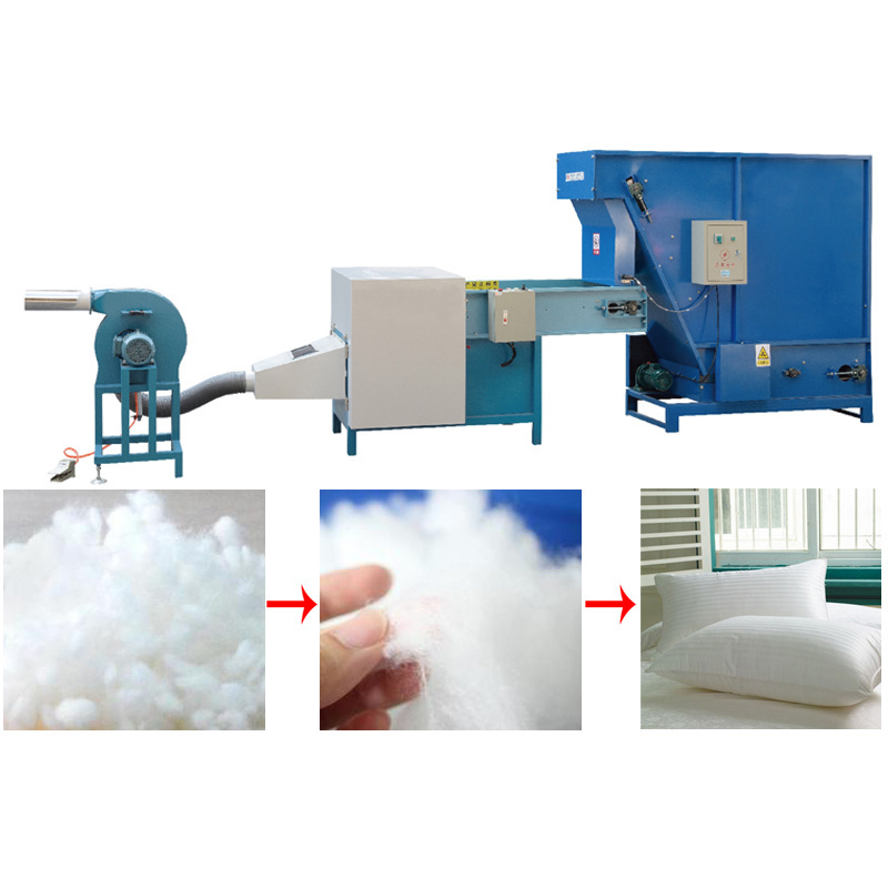 Factory price Small polyester fiber opening carding and pillow filling machine for sale