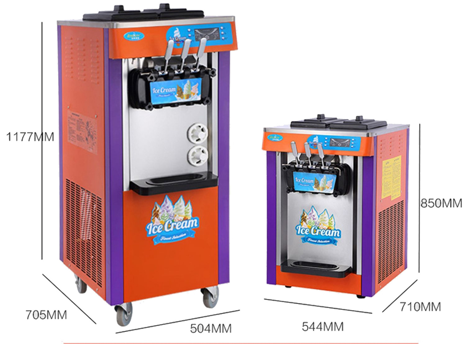 commercial used yogurt frozen machine 3 flavors soft serve ice cream machine