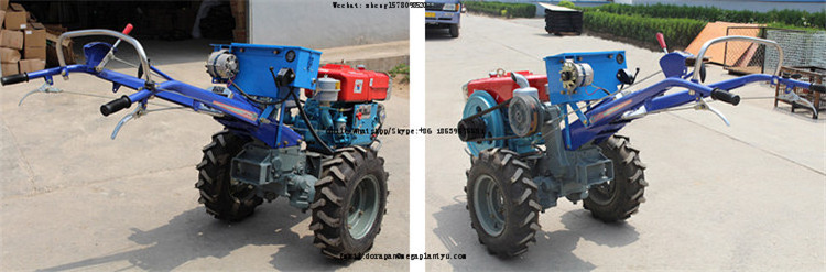 Agriculture use two wheel small walking tractor corn reaper with diesel engine