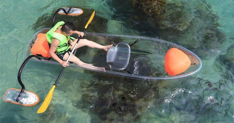 2 Person Kayak Factory Wholesale 2 Person White Water Clear Kayak Transparent Boat