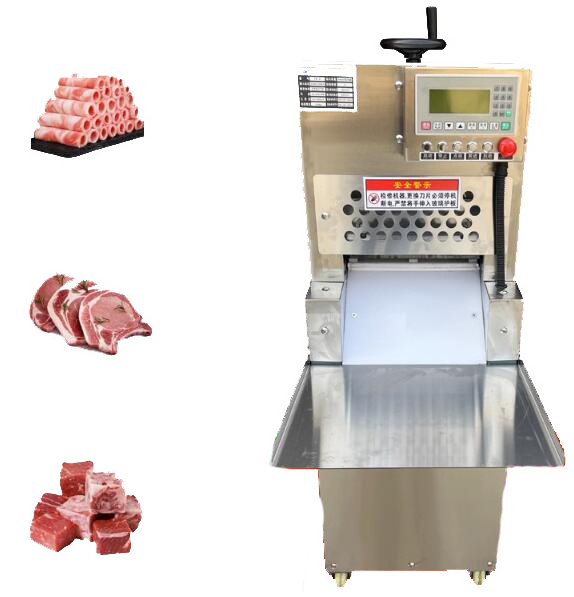 Hotel Restaurant Commercial electric adjustable thin frozen meat slicing machine lamb roll bacon slicer