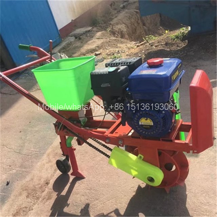 Gasoline small one row hand corn seeder machine