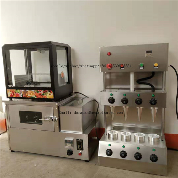 Stainless Steel Automatic Pizza Making Machine / Machine To Make Pizza / Kono Cone Pizza Machine For Snack Shop