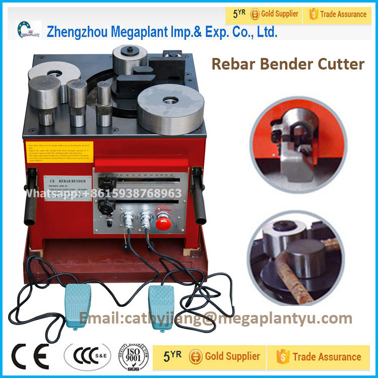 RBC-25 Round Steel Bar Bender Cutter Rebar Cutting Bending Machine