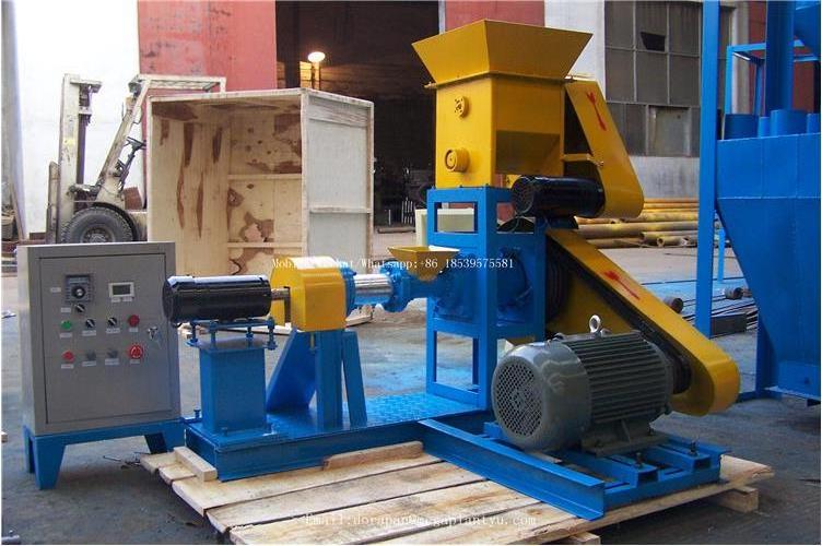 Factory Floating Fish Feed Pellet Machine Price / Fish Feed Making Machine / Dog Feed Extruder For Pet Feed With Twin Screw