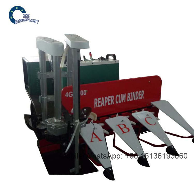 Crawler New design paddy rice wheat reaper binder bundling cutting machine with seat