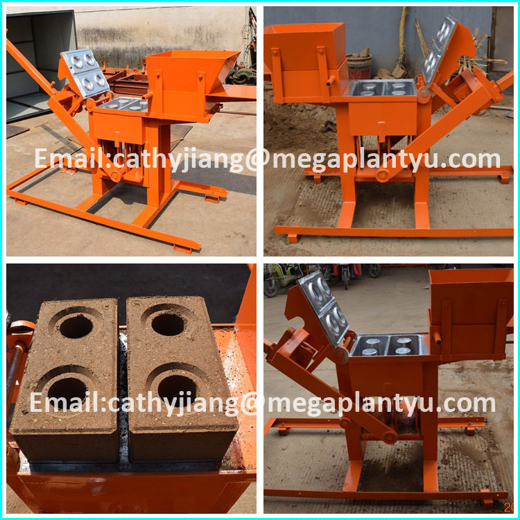 africa manual small interlocking clay brick making machine sale in South America