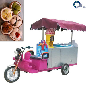 Mobile solar light food cart flavor churros bicycle food truck ice cream bikes for sale