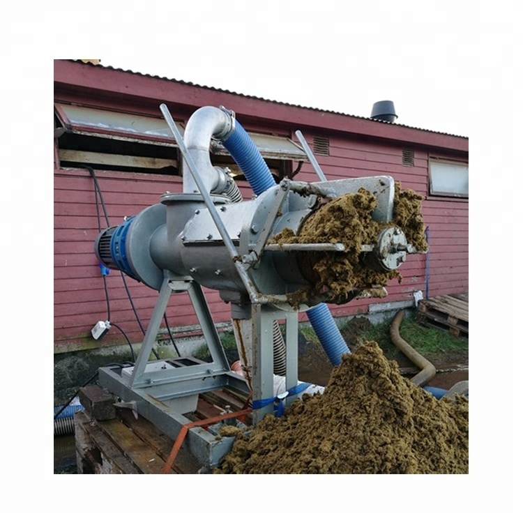 Agricultural machinery sludge cow manure/dung dewatering screw press