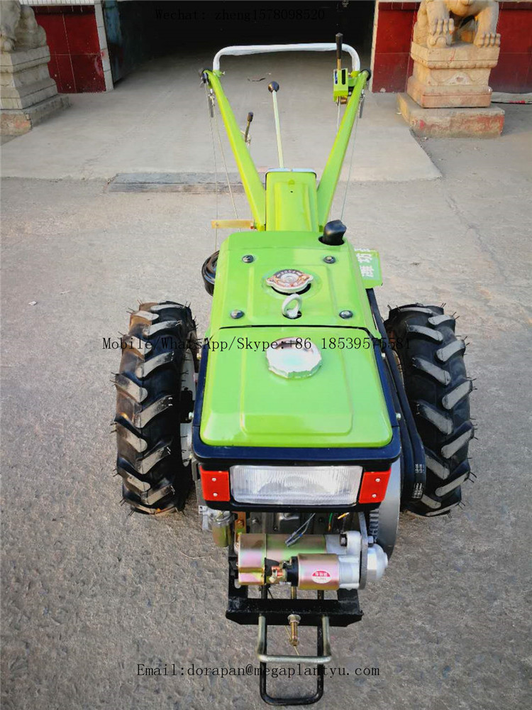 Agriculture use two wheel small walking tractor corn reaper with diesel engine