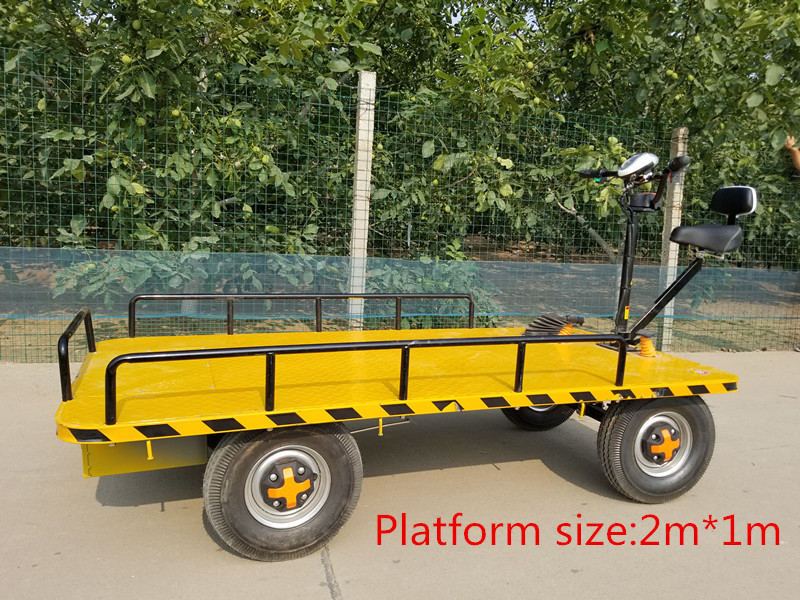 4 Wheel Platform Wagon Cart Beach Trolley Garden Electric Cart For 800-1000kg