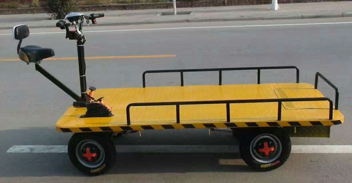 Large Load Capacity Warehouse Truck Garden Electric Trolley Electric Carry Wagon With 4 Wheels