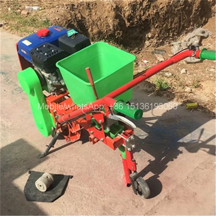 Gasoline small one row hand corn seeder machine