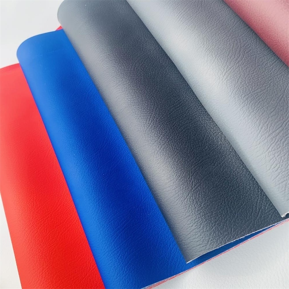 0.7MM 1.00MM  PVC  synthetic leather cotton knitted fabric PVC Rexine cloth Sponge leather car seat cover fabric material