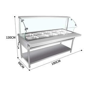 Commercial 10 Pan Bain Marie Food Warmer Stainless Steel buffet warmer Electric