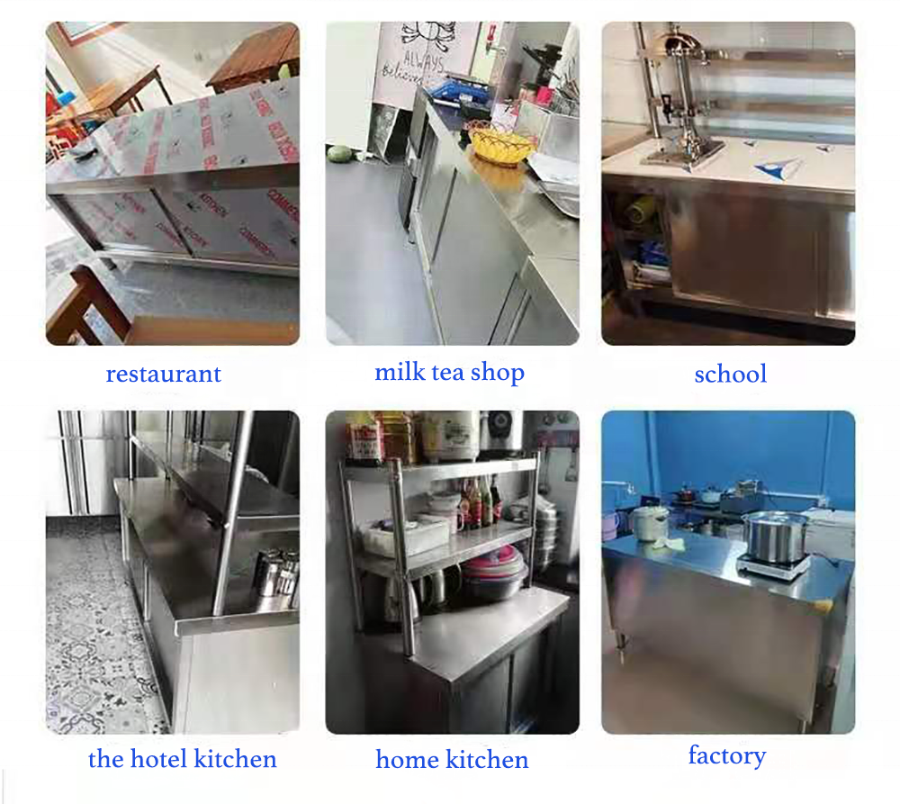 Kitchen Equipment Stainless Steel Worktable Bakery And Catery Kitchen Stainless Steel Worktable Cooking Station