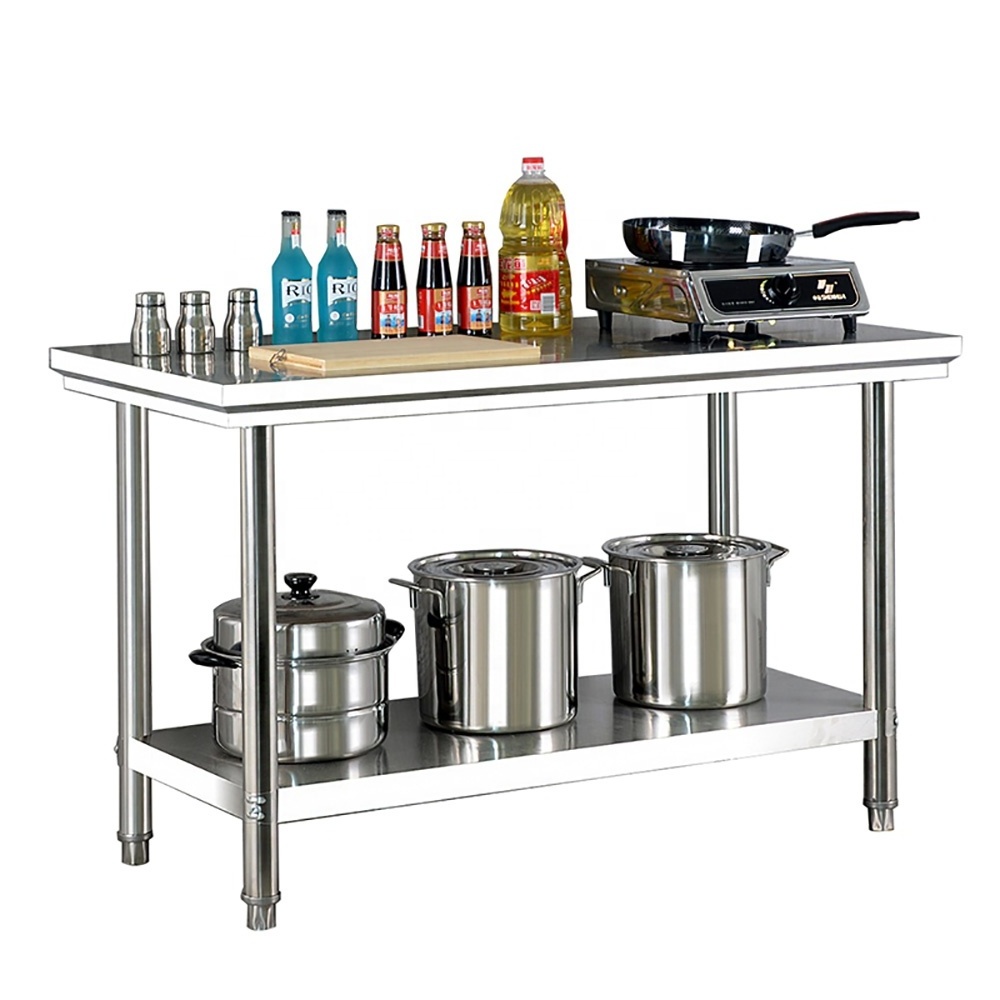 Hot Sale Stainless Steel Work Table Prep Table Cooking Station Stainless Steel Kitchen Working Table