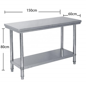 Hot Sale Stainless Steel Work Table Prep Table Cooking Station Stainless Steel Kitchen Working Table