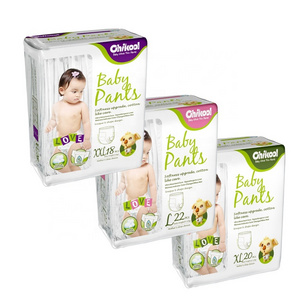 ECO friendly 100% wholesale Biodegradable Bamboo disposable Baby Diaper take care for sensitive skin