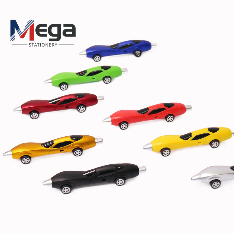 MEGA Car Shape Promotional Metal Pen with Logo Customized Custom Black Plastic Roller Ballpoint Pens