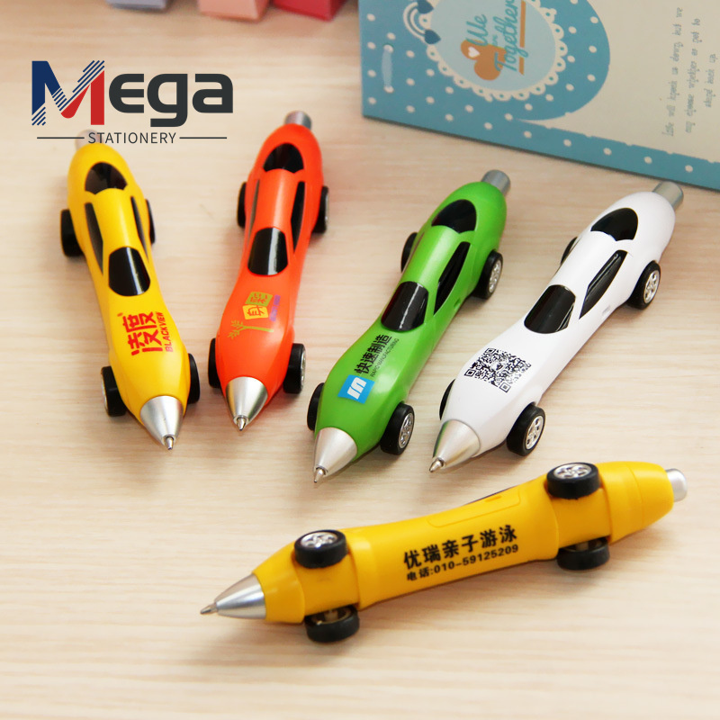 MEGA Car Shape Promotional Metal Pen with Logo Customized Custom Black Plastic Roller Ballpoint Pens