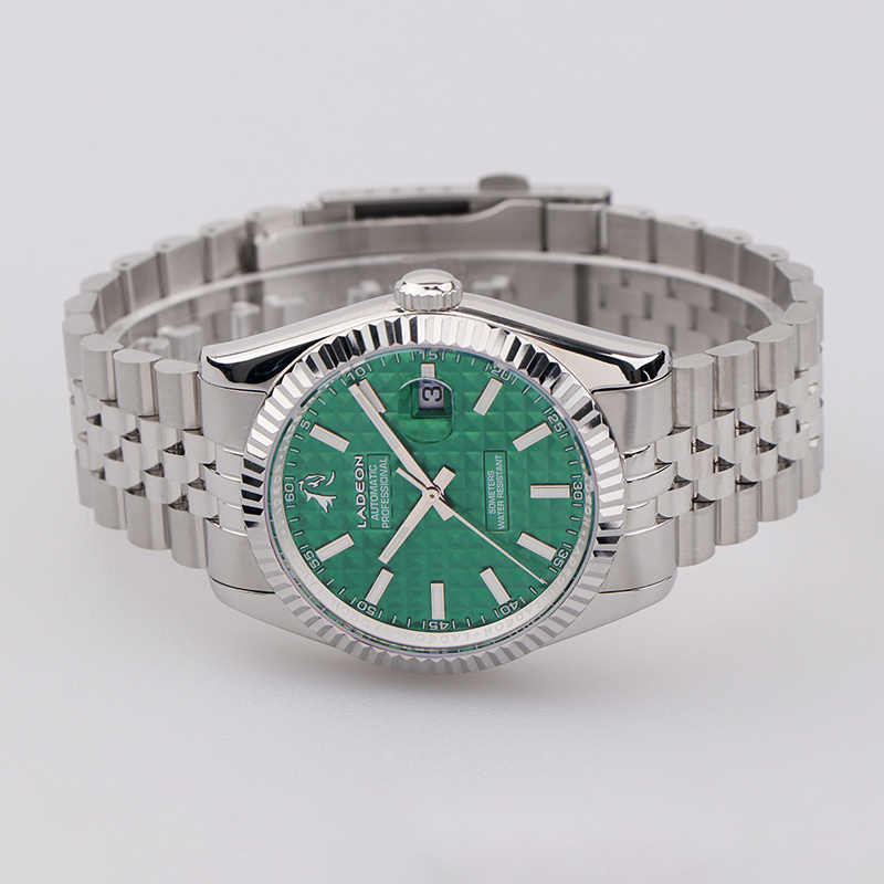 Date display Luminous Functions automatic mechanical watch 316Lstainless steel Material men watch Green dial steel watch