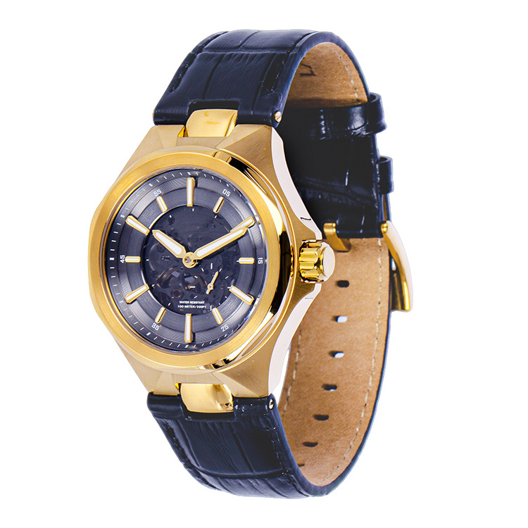 Gold men's fashion automatic mechanical watch men's watch LOGO can be customized