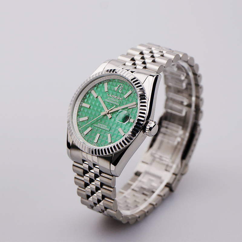 Date display Luminous Functions automatic mechanical watch 316Lstainless steel Material men watch Green dial steel watch