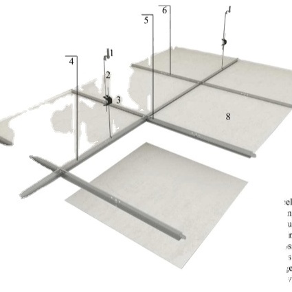 600x600 Decorative False Suspended Ceiling Panel Drywall Materials Wholesale Building Materials