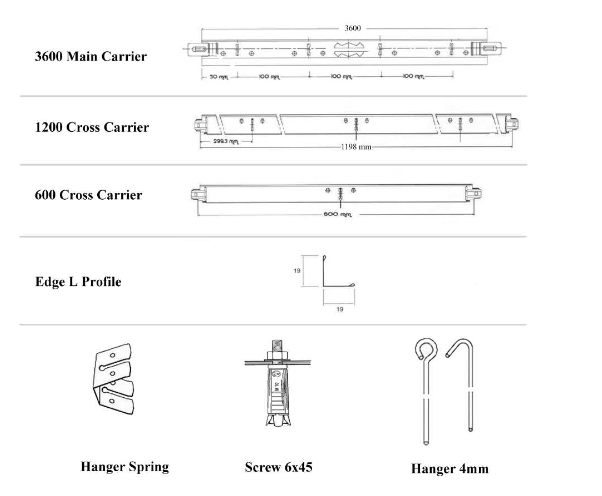 600x600 Decorative False Suspended Ceiling Panel Drywall Materials Wholesale Building Materials