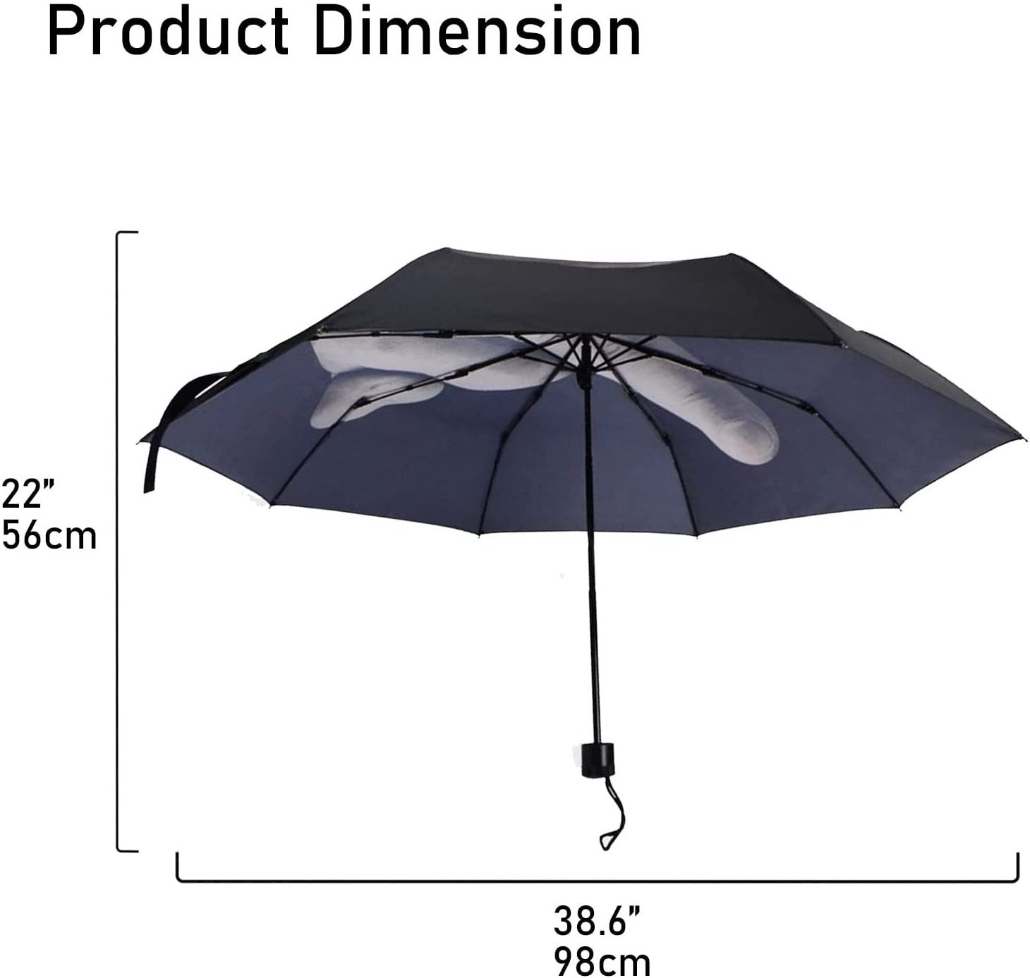 Stylish Creative Gift Funny Folding Middle Finger Umbrella for Man/Women