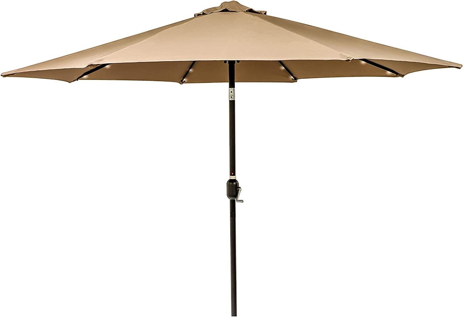 Factory Supply 9FT Delute Solar Powered LED lights Patio umbrella for outdoor