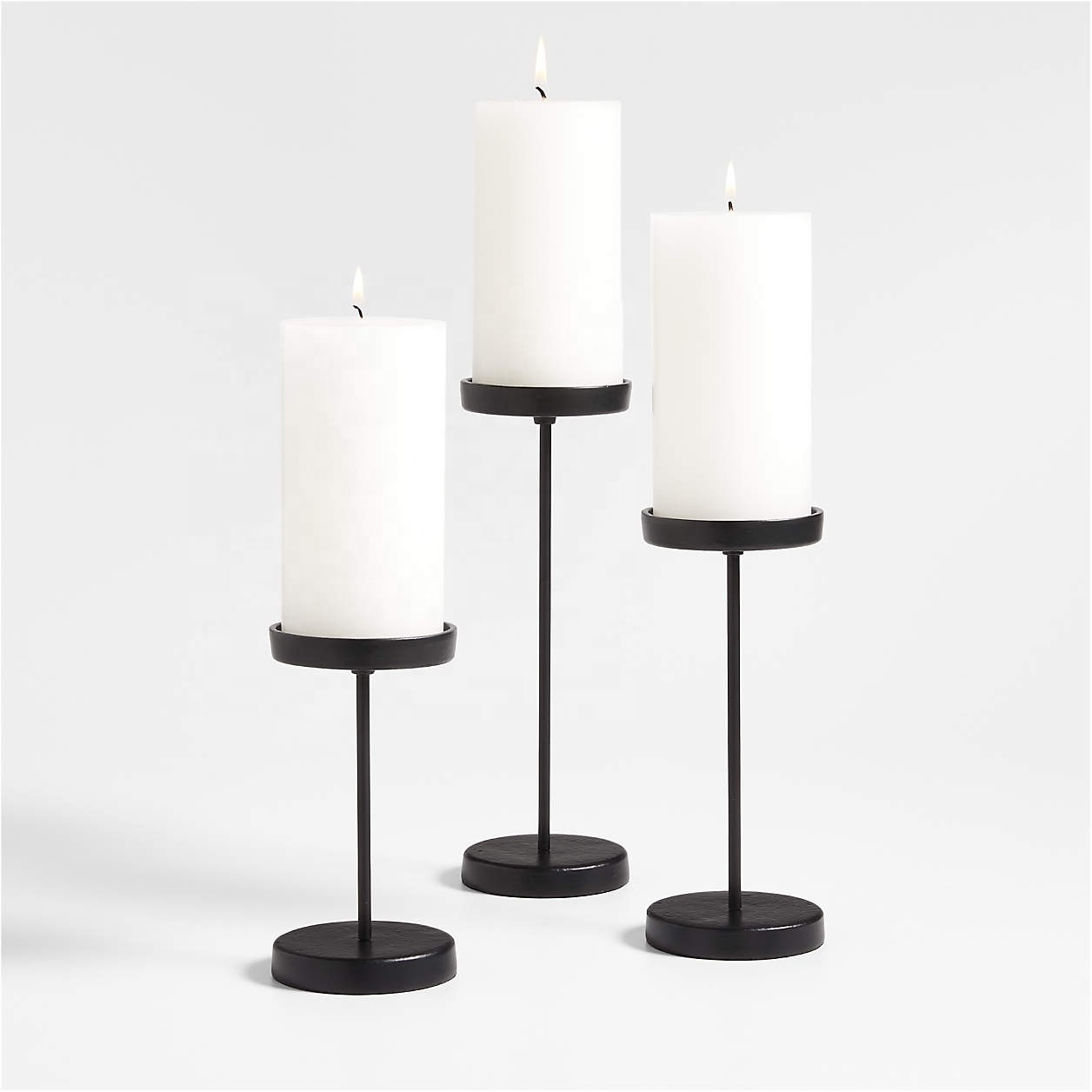 2023 New Arrival Pillar Candle High Stem Metal Holder,Simple Candle Candlestick Holders for Table Centerpieces