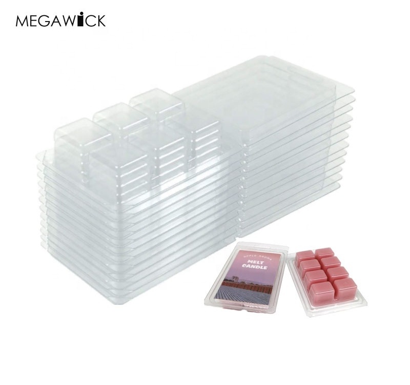 Ready to Ship Wax Tart PET Plastic Tray Clamshell Blister Packaging Box for Scented Wax 6,10,12,24 Cavity