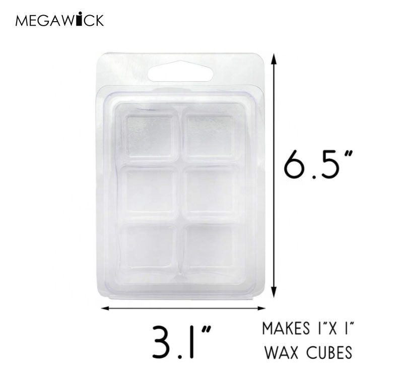 Ready to Ship Wax Tart PET Plastic Tray Clamshell Blister Packaging Box for Scented Wax 6,10,12,24 Cavity