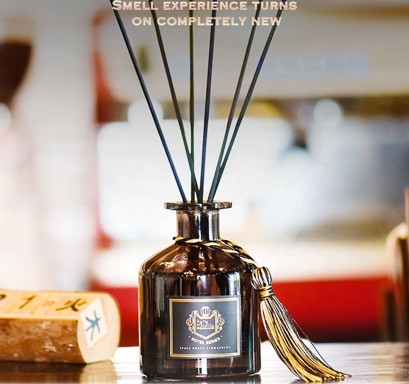 Factory 50ml Private Label Reed Diffuser with Black Rattan Stick.Hotel Smell Odor Eliminator Home Fragrance