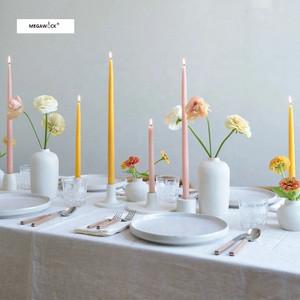 2023 New Arrival 4 Pack Dipped Taper Candle 20 Colors with Candlestick Holder;12" Taper Candle Long Lasting Private Label